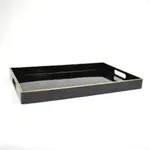 8 Oak Lane Black Rectangular Tray