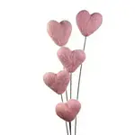 Oakwind Hollow Felt Heart Stem Singles Baby Pink Thin