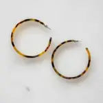 The Royal Standard Blakely Tortoise 2" Hoop Earrings Tortoise