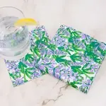 The Royal Standard Blue Bonnet Cocktail Napkins Blue/Green/Purple set of 20