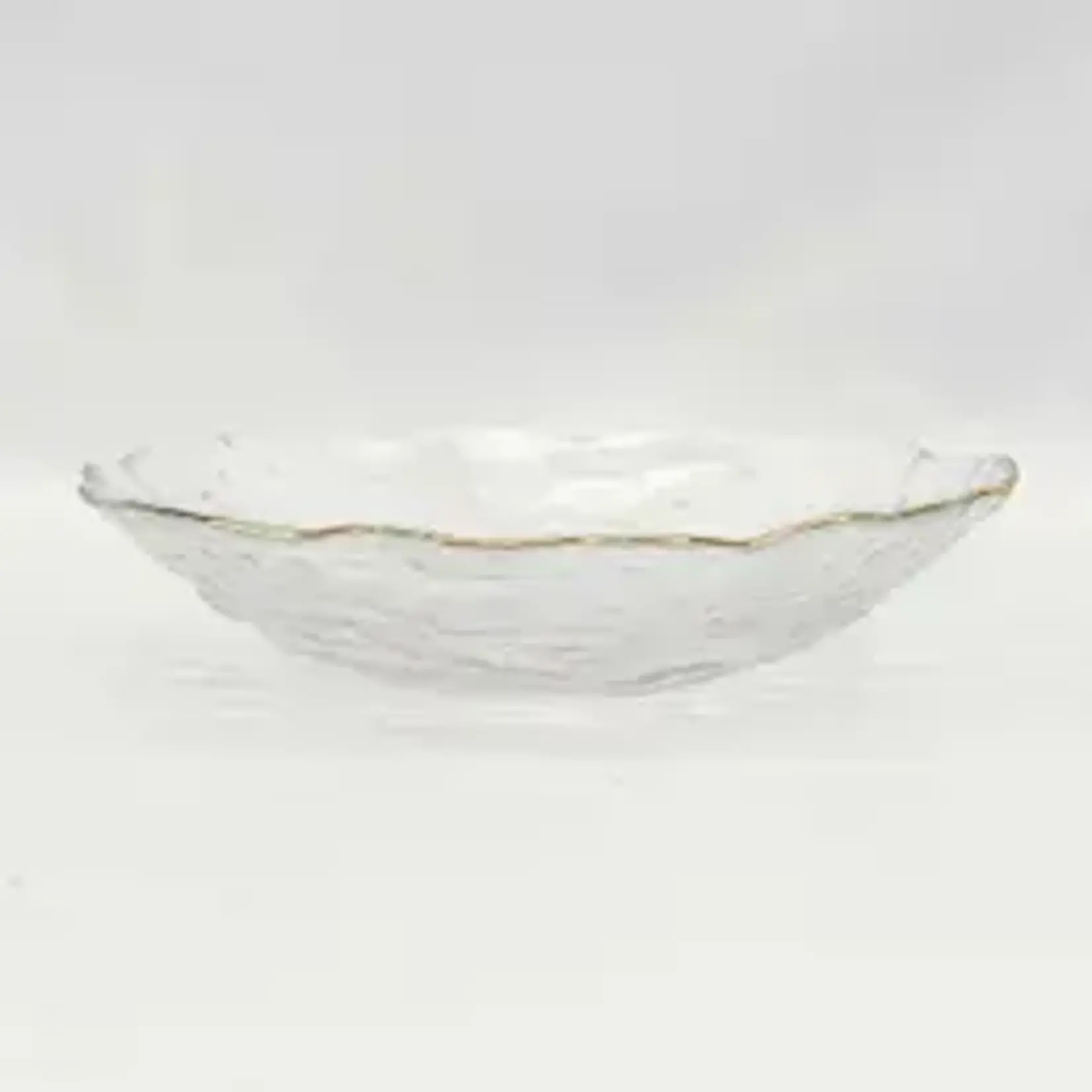 The Royal Standard Provence Serving Bowl Clear/Gold 8"