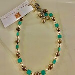 Alecia Bristow Hand Made - Natural Stone,  Green Stone and Gold Cultured Pearls