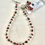 Alecia Bristow Hand Made - Natural Stone, Red, Brown Shells & Pearls