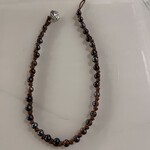 Alecia Bristow Hand Made - Natural Stone,  Dark Blue Knotted Pearl Necklace