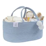 Fephas Cotton Rope Diaper Caddy - Misty Blue