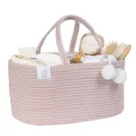 Fephas Cotton Rope Diaper Caddy - Vintage Rose