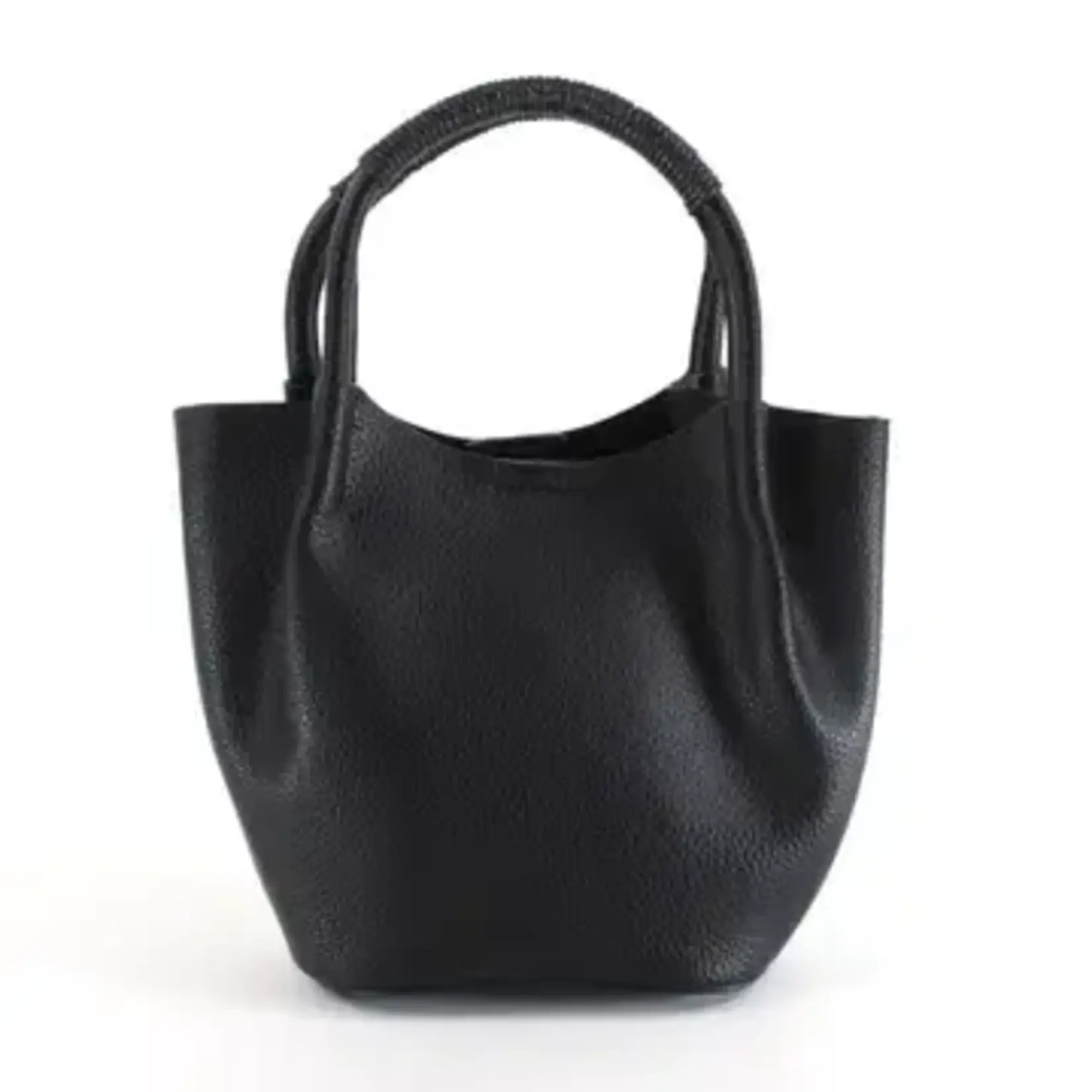 Pretty Persuasions Small Tote Crossbody Bag w/Cosmetic Pouch Black