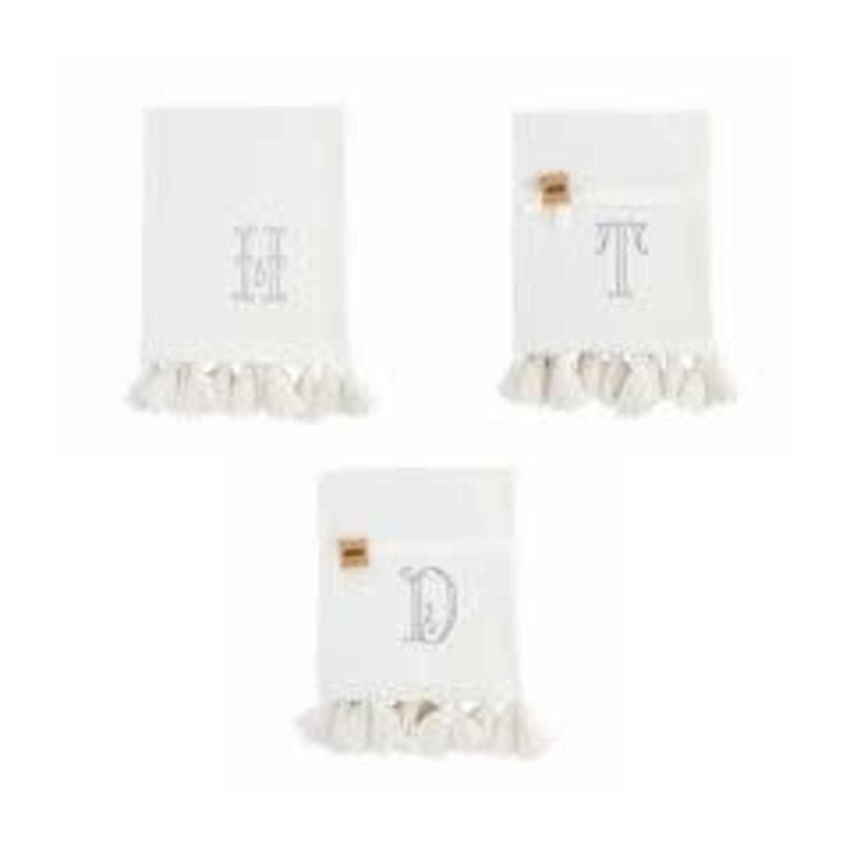 Mud Pie Initial White Throw - N