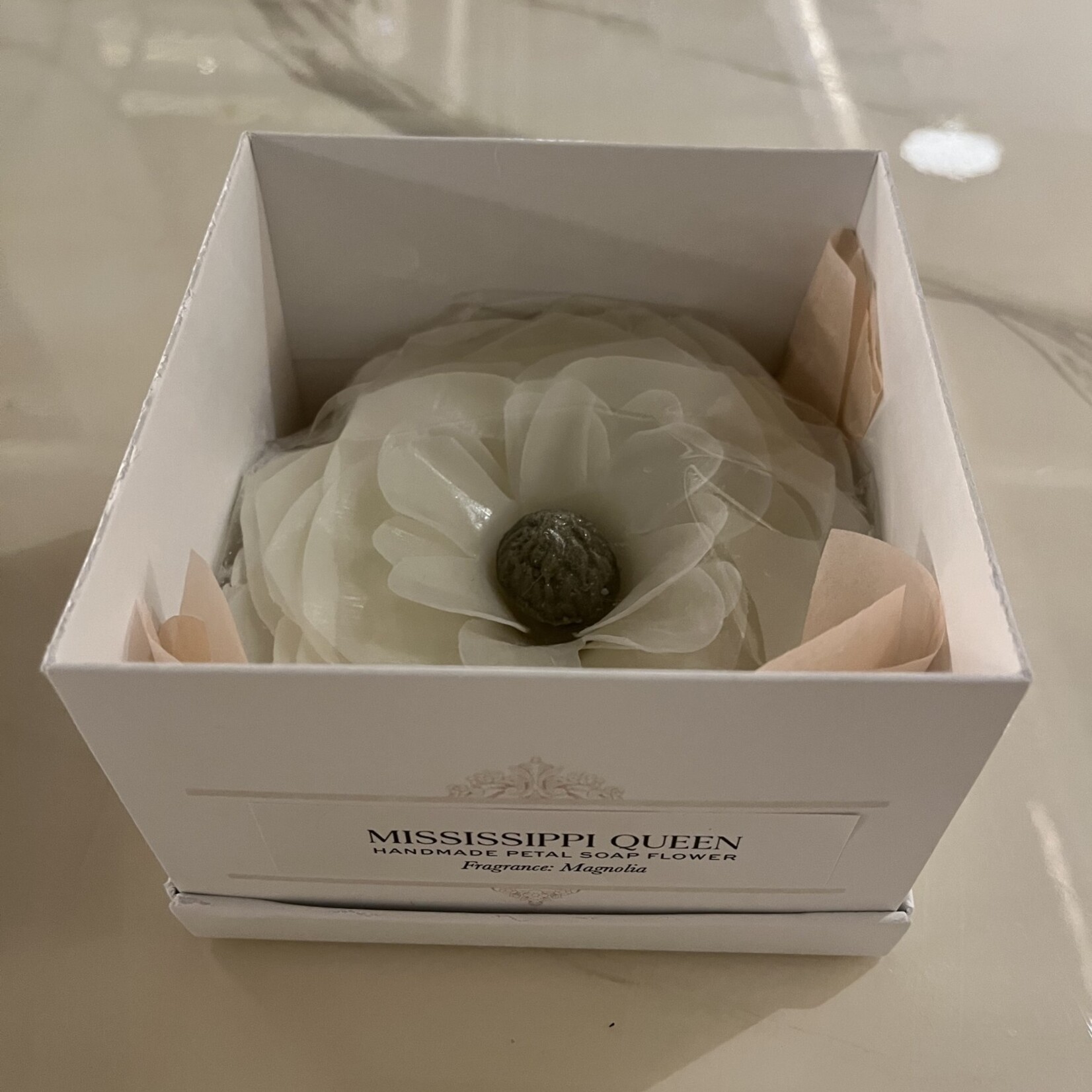 A'Marie"s Bath Flower Shop Mississippe Queen Magnoila Petal Soap Flower