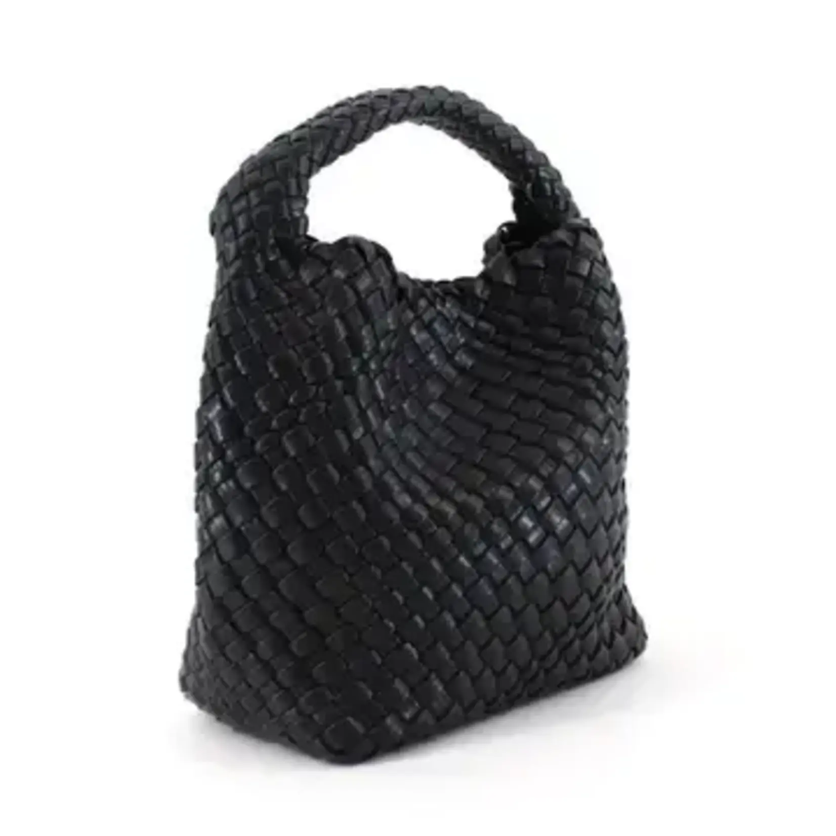Medium Woven Hobo Crossbody Bag w Cosmetic Pouch