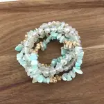 5 Row Stone/Glass Beaded Stretch Bracelet