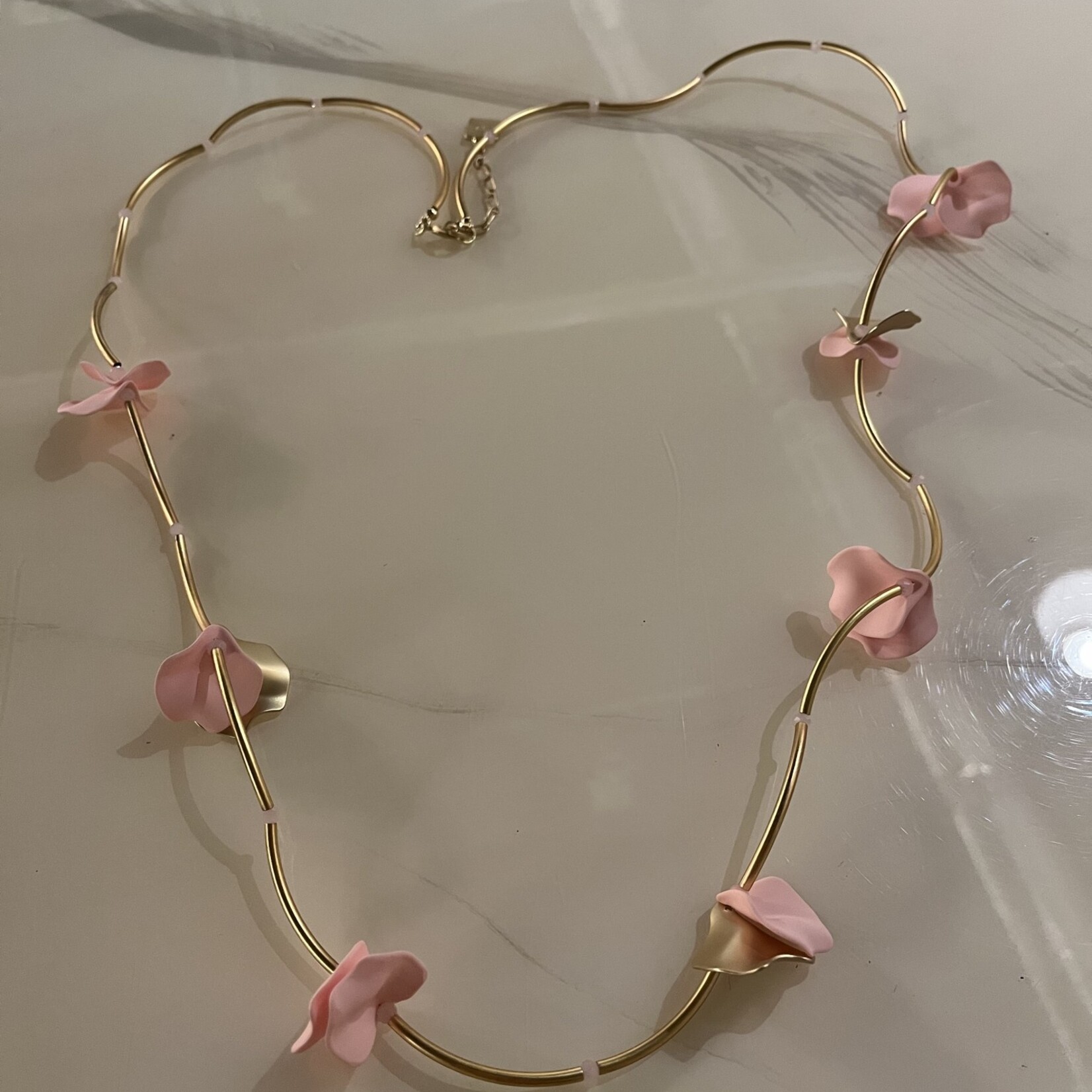 Gold and Pink Necklace