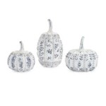 Melrose White Pumpkin tallest  size 8"H Resin