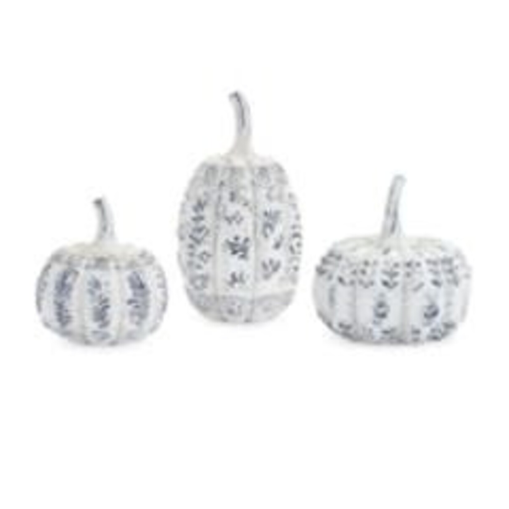 Melrose White Pumpkin tallest  size 8"H Resin