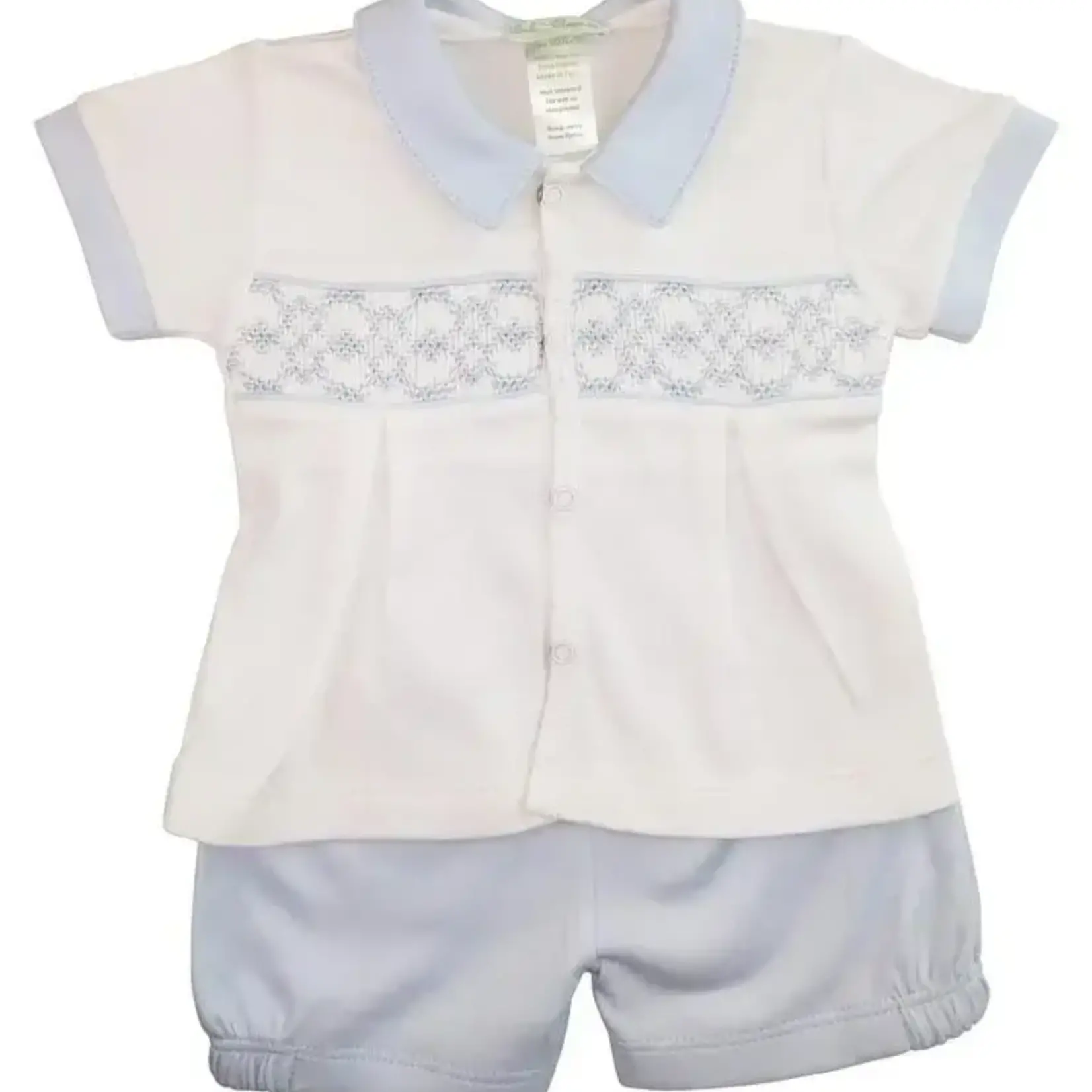 Baby Threads Hand Smocked Pima Cotton 2 Pc  Boy