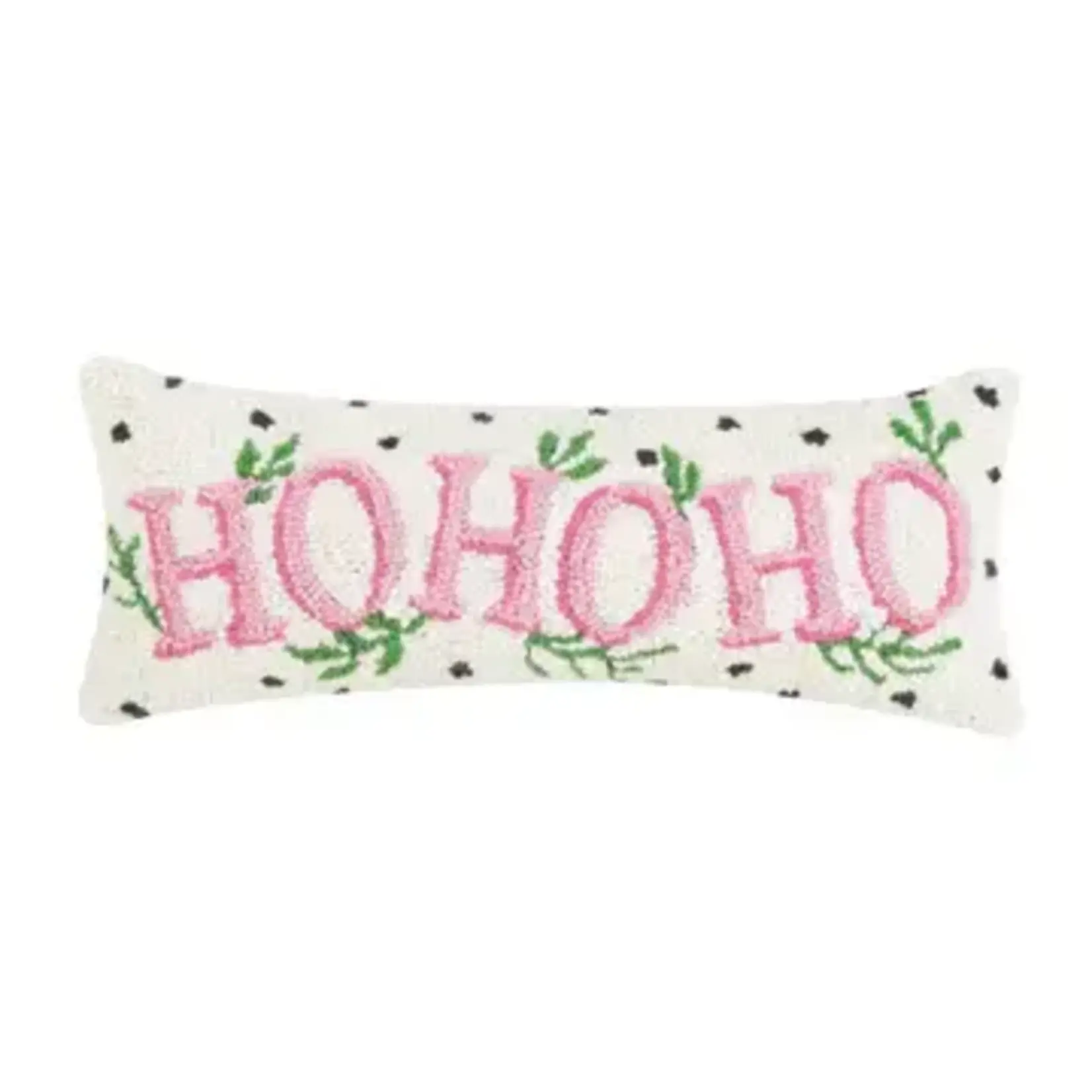 Peking Handicraft Spotted Holiday HO HO HO Hook PIllow