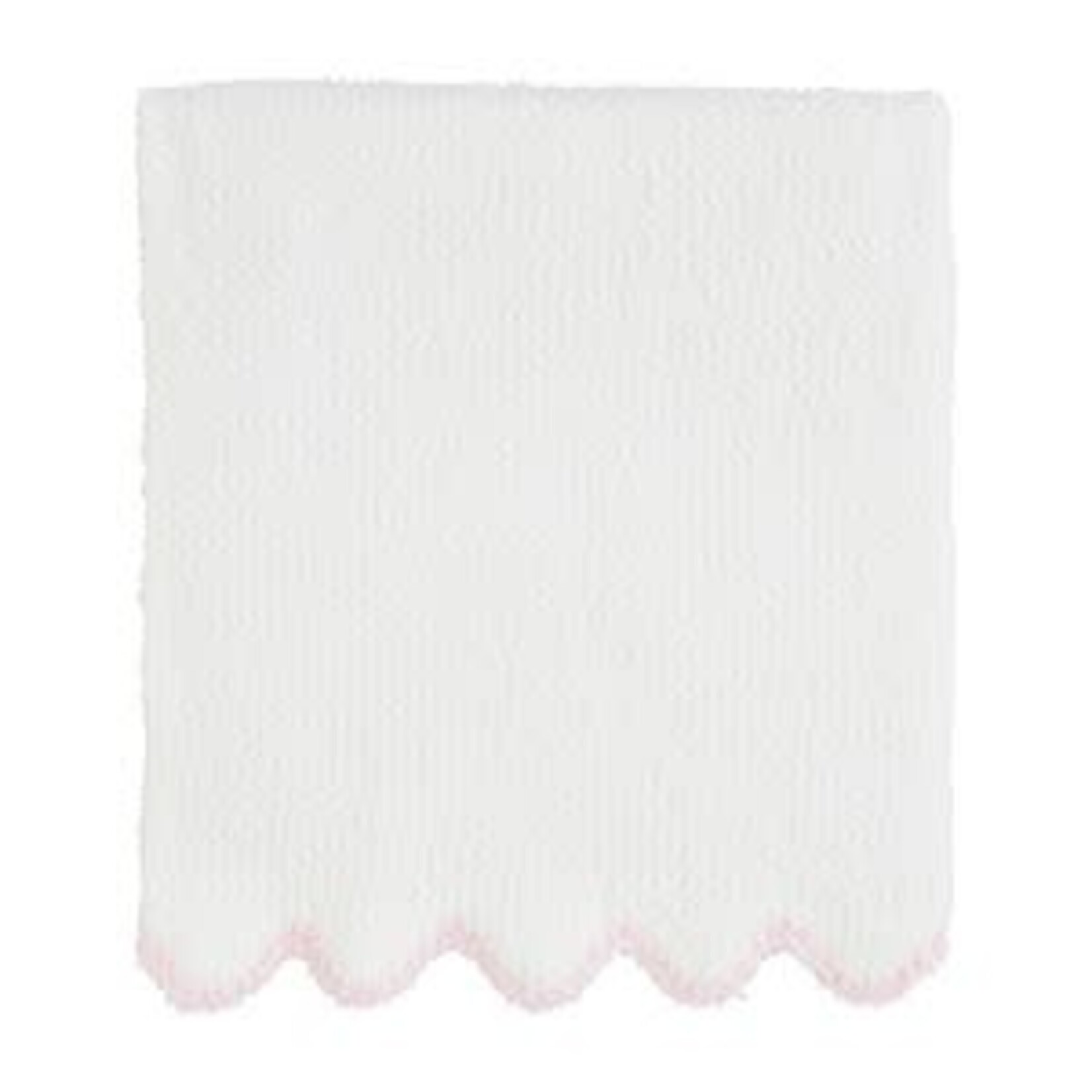 Mud Pie Pink Scallop Chenille Blanket