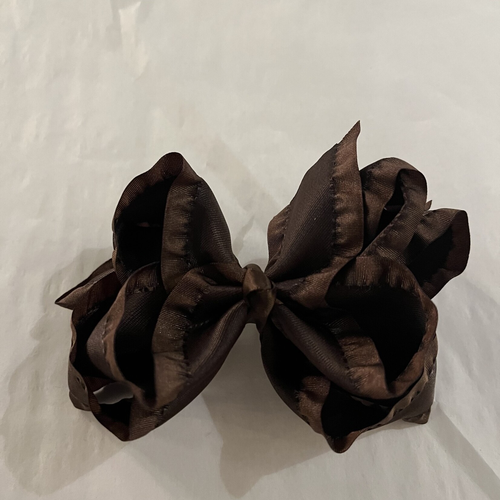 Brown Double Ruffle Bow