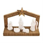 Mud Pie White Christmas Nativity Set