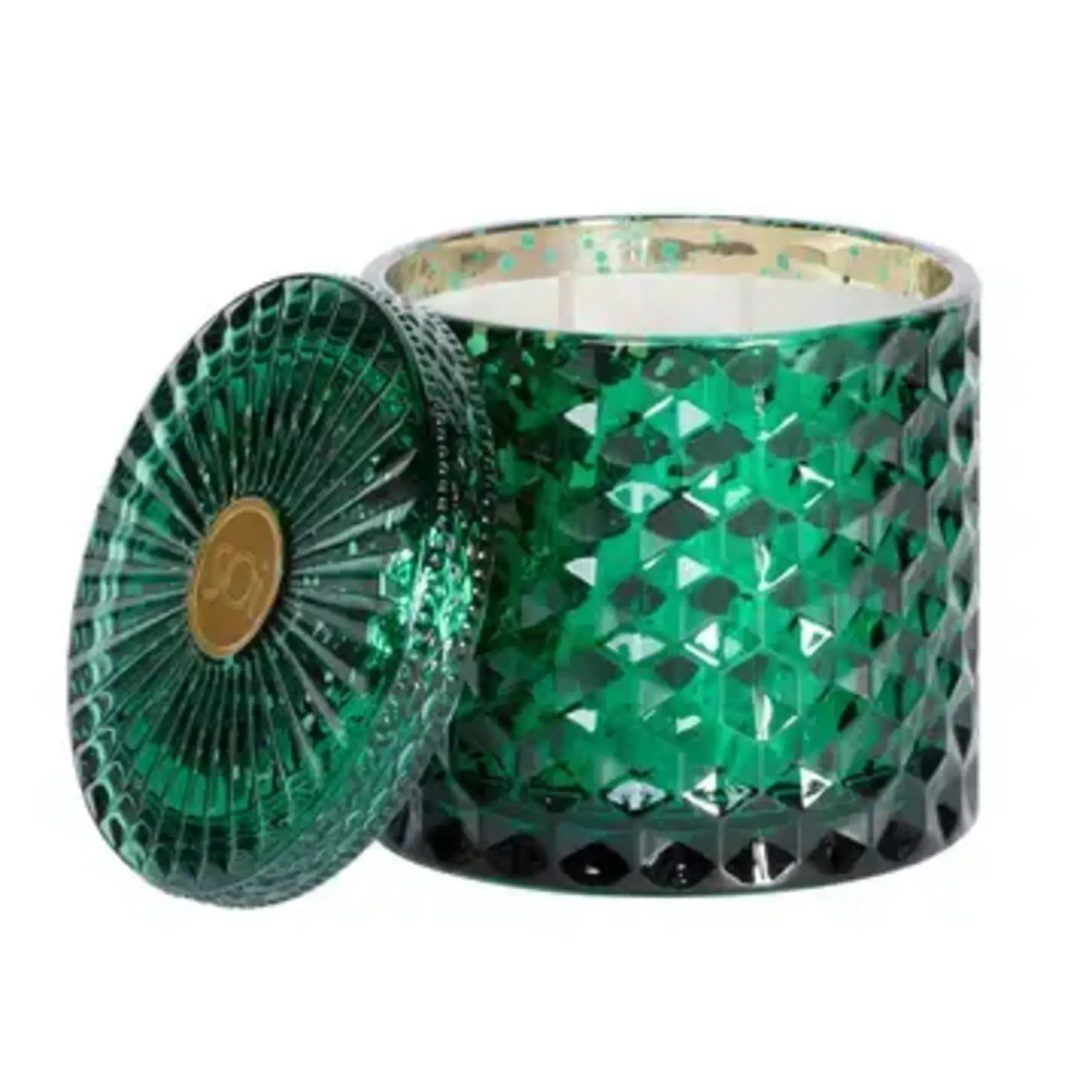 The SOI Company Mistletoe & Holly Shimmer Candle 15 oz.  Double Wick