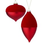 Regency Glass Flock/Matt Finial Ornament Assorted (Choose style)
