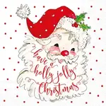 Boston International Import Holly Jolly Christmas Paper Cocktail Napkins