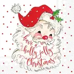 Boston International Import Holly Jolly Christmas Paper Luncheon Napkins
