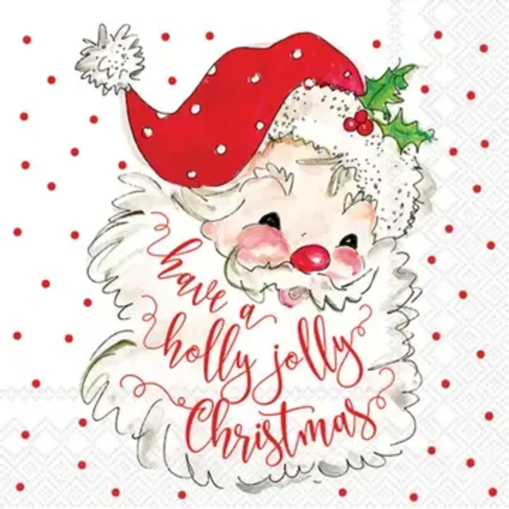 Boston International Import Holly Jolly Christmas Paper Luncheon Napkins