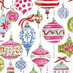 Boston International Import Merry Vintage Ornaments Cocktail Napkins pk20