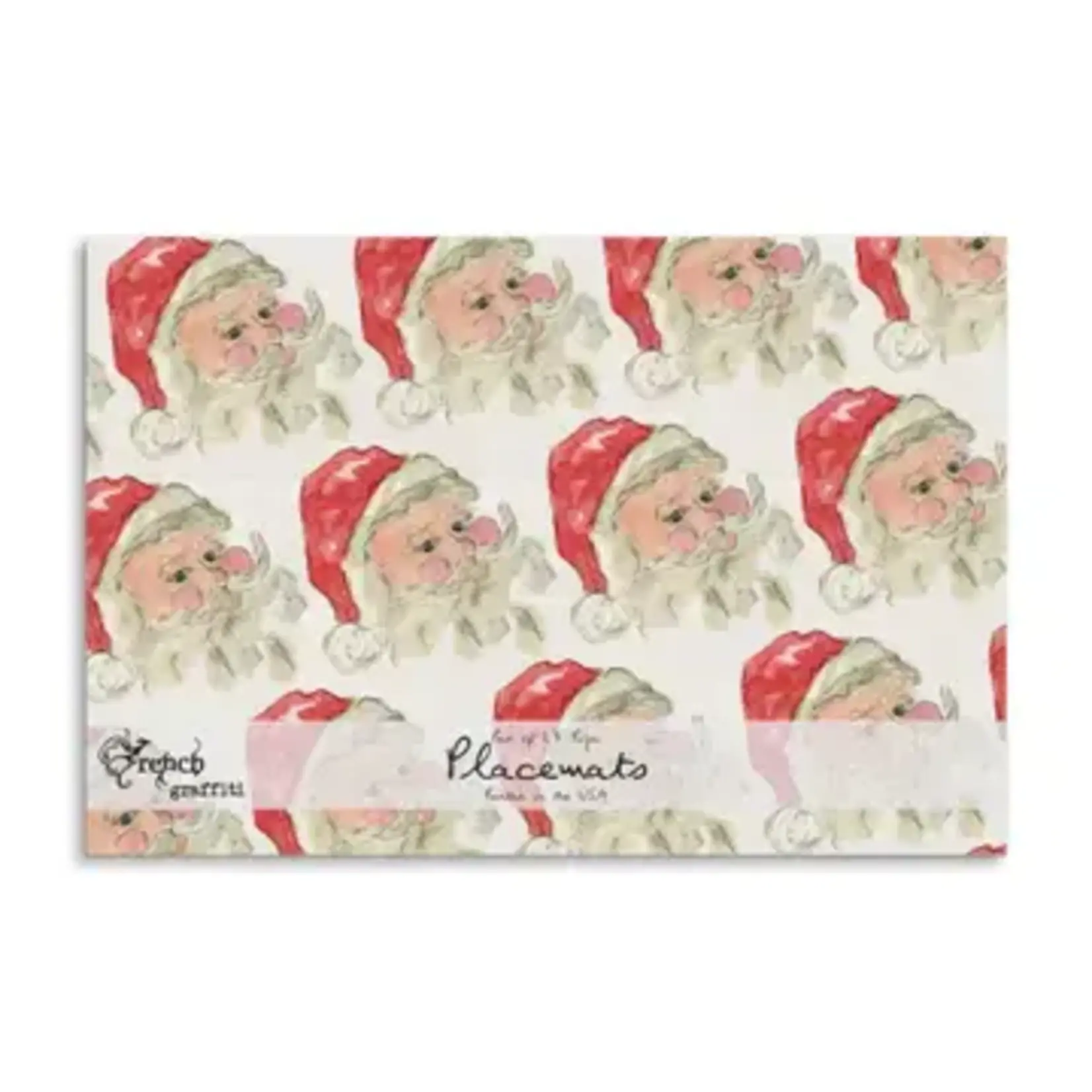 French Graffiti Santa with Red Hat Paper Placemats (pad of 24)