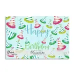 French Graffiti Party Hats with Happy Birthday Paper Placemats ( pad of 24)