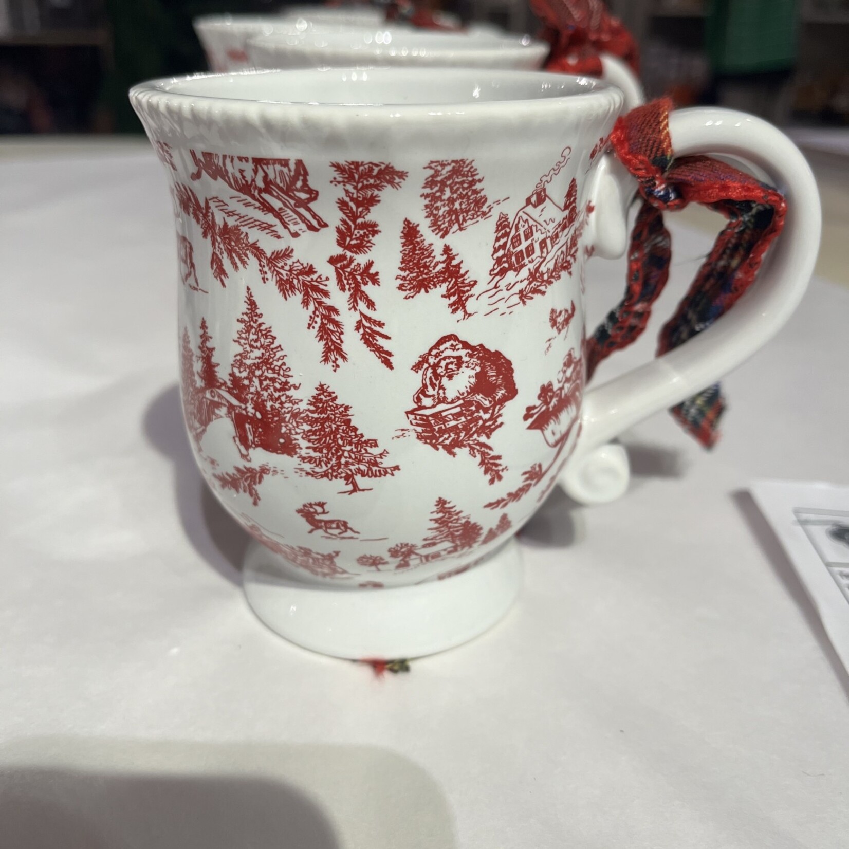 Mud Pie Christmas Toile Mug-Assorted Style