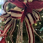 Burgandy/Red Gold Bow (bow only)