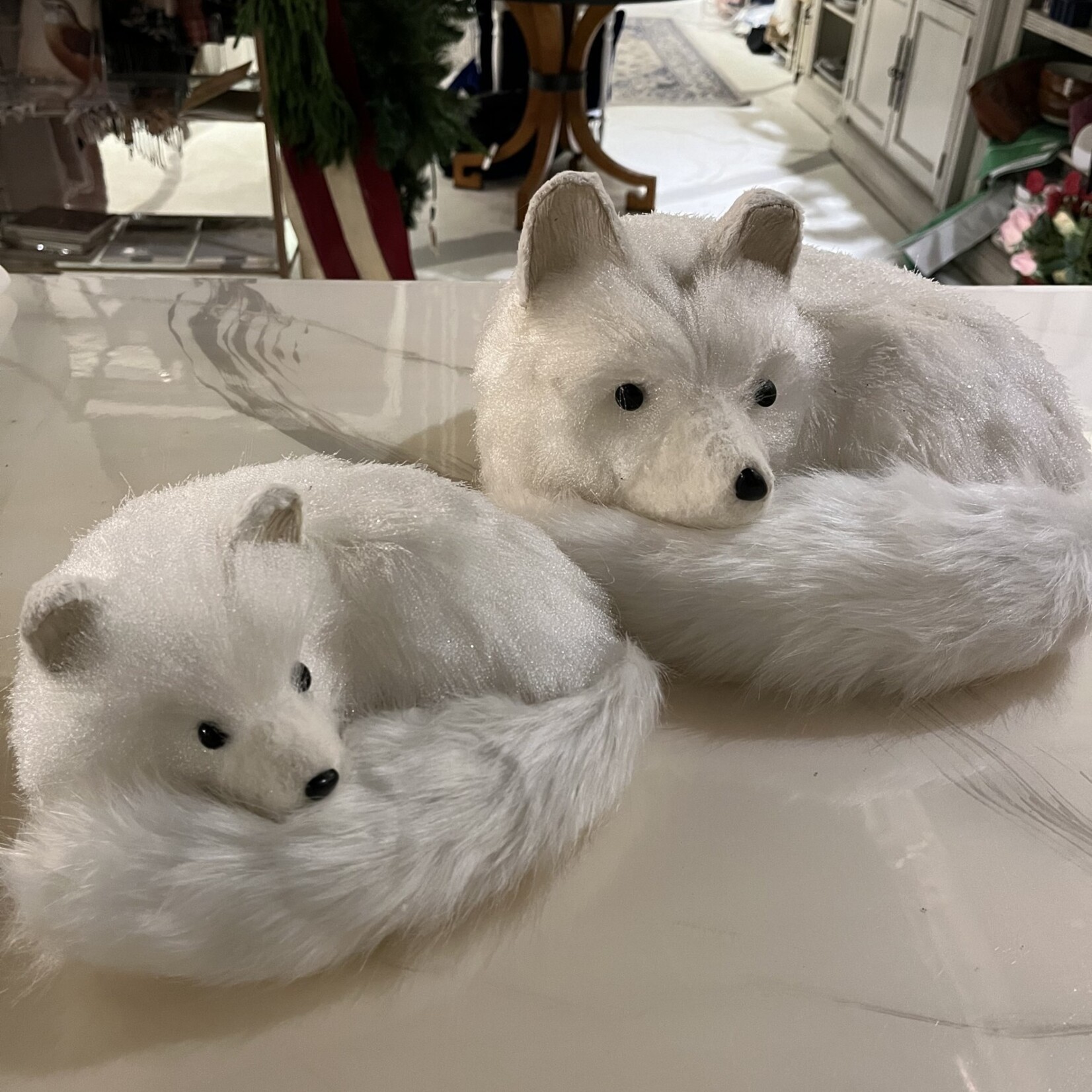 Sullivans Glittered Fox Figurine Set/2