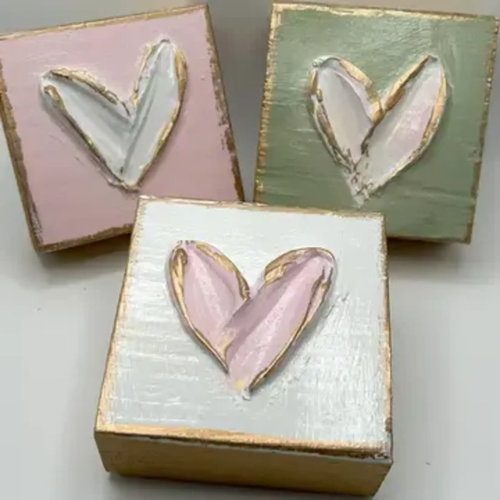 Coddiwompie Heart Block Valentine Love White  Back/ Pink Heart