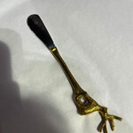 Creative Co-Op Brass Canape set of 4 with Reindeer Handle