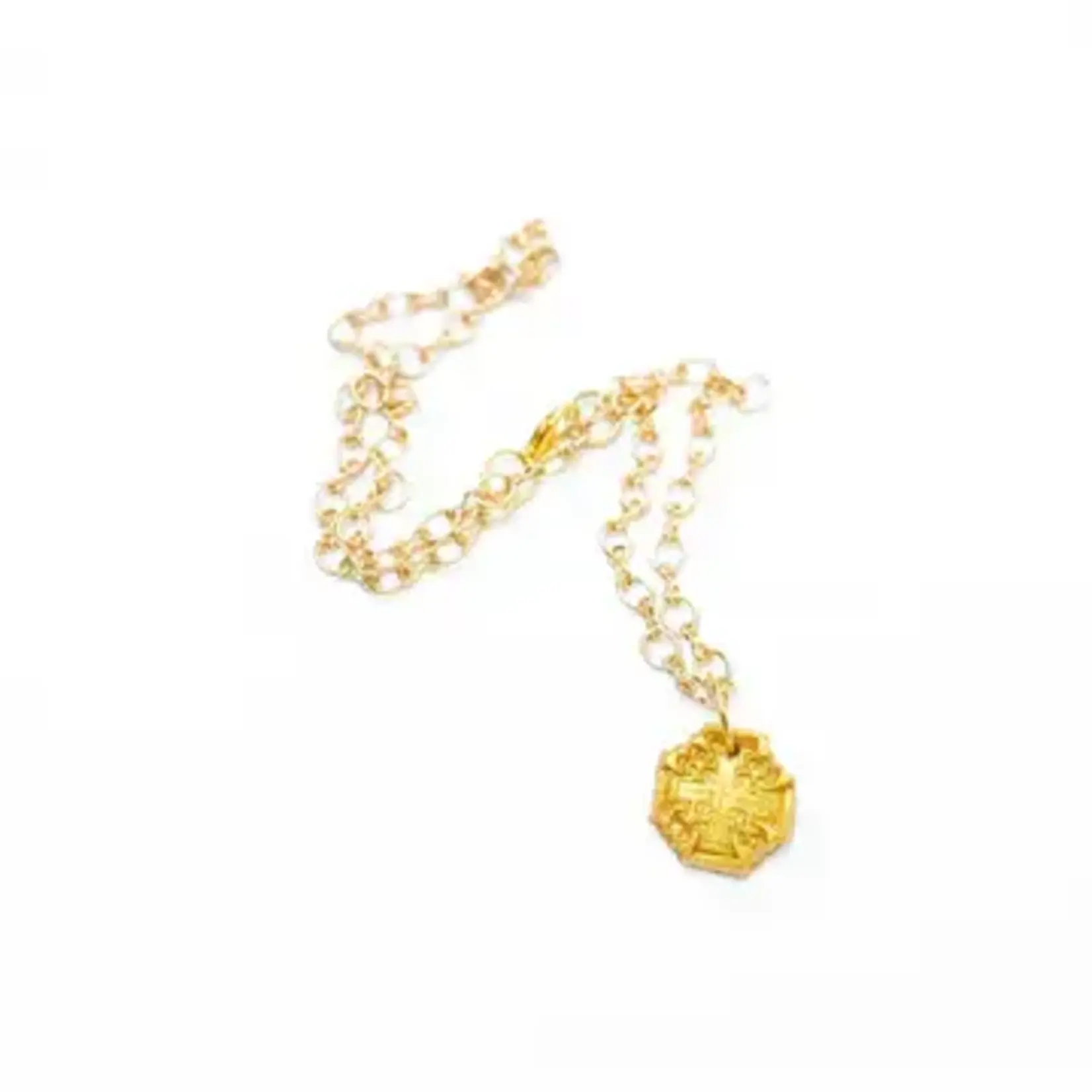 Hidden Truth Jewelry Gold Plated Chain w Tiny Jerusalem Necklace