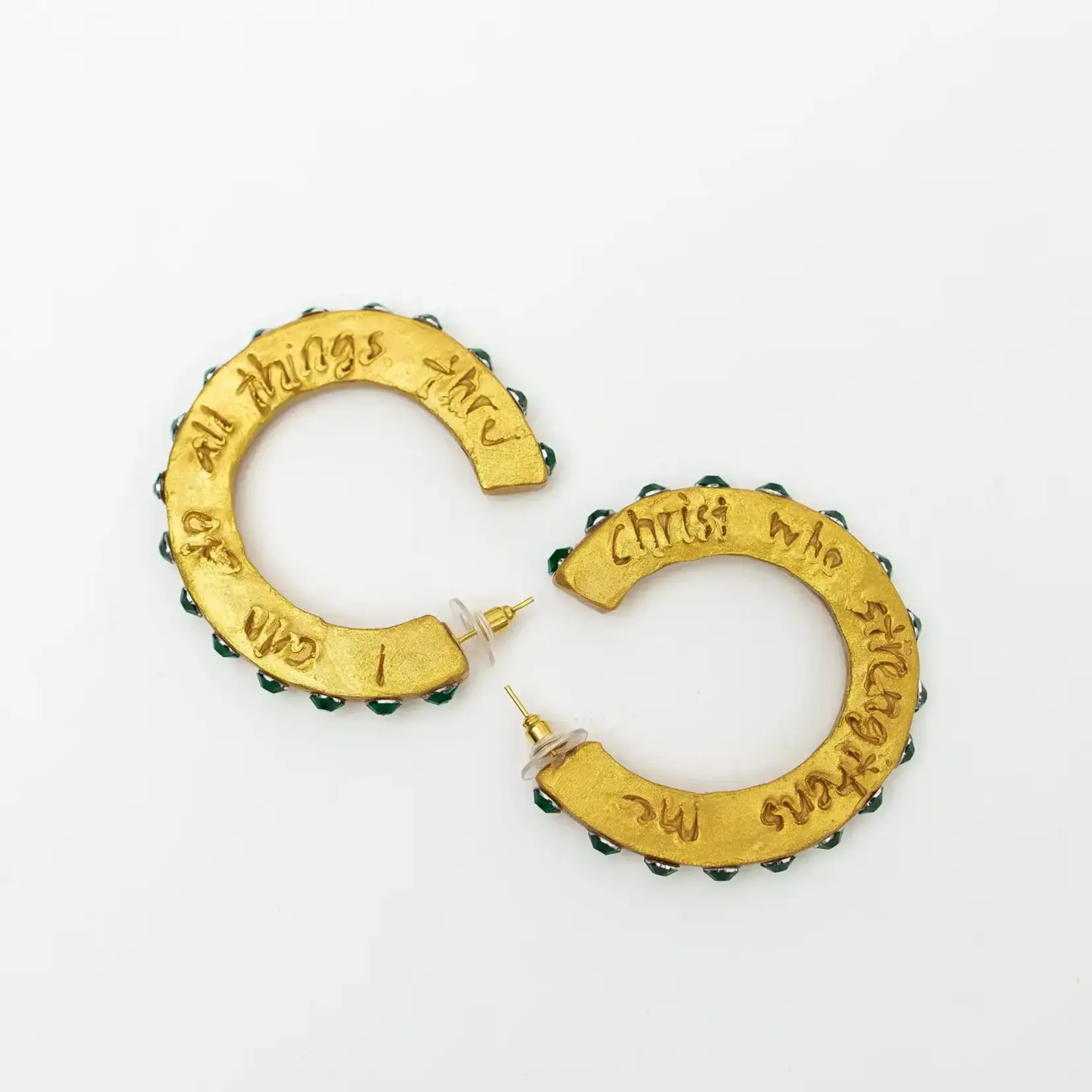 Hidden Truth Jewelry Green Hoops
