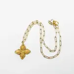 Hidden Truth Jewelry Small Gold Papercip Chain with Kait Cross