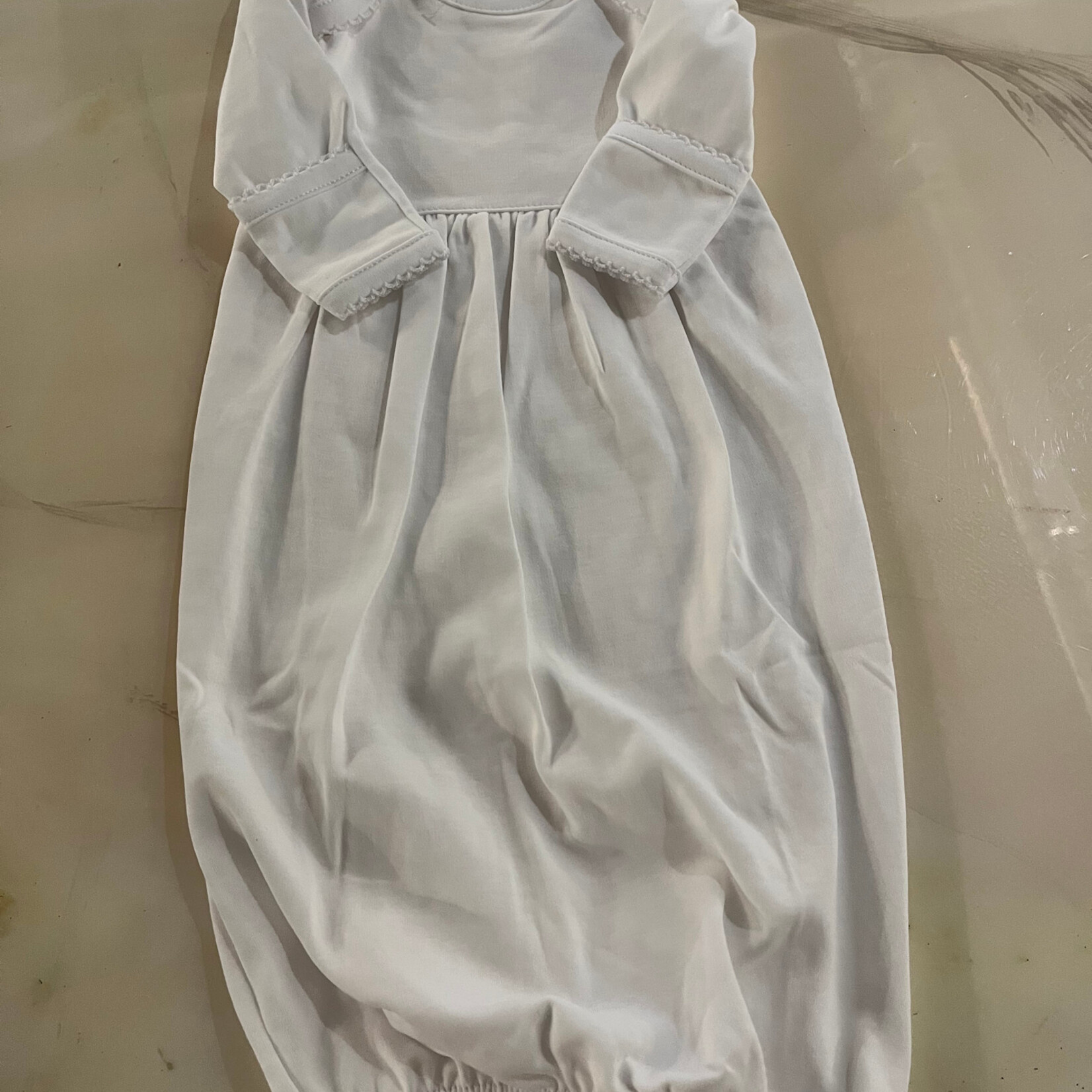 SK Blanks Pima Gown-White  Preemie