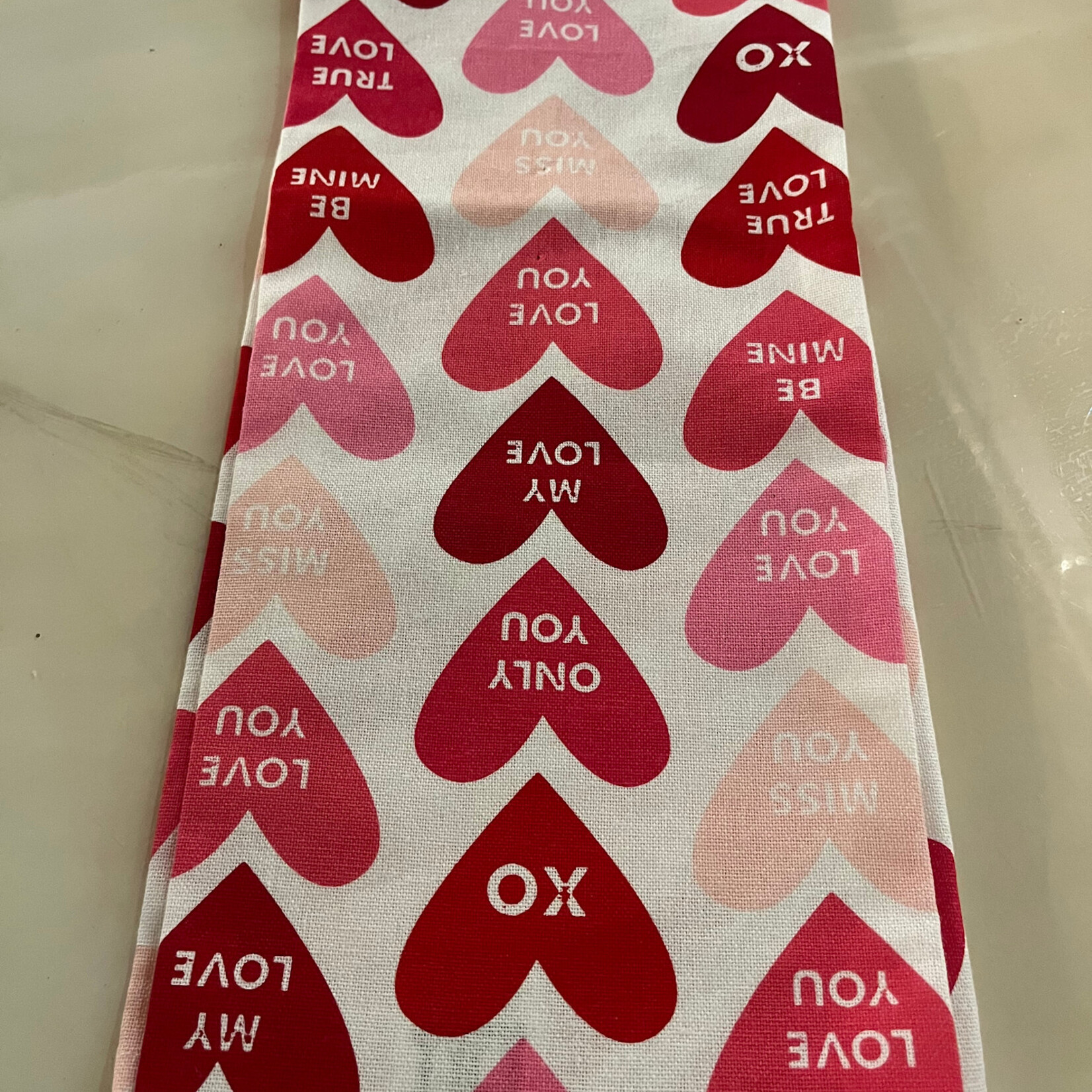 Creative Co-Op Love is Printed Tea Towel