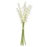 K&K Interiors 17 Inch White Real Touch Lily of the Valley Bundle