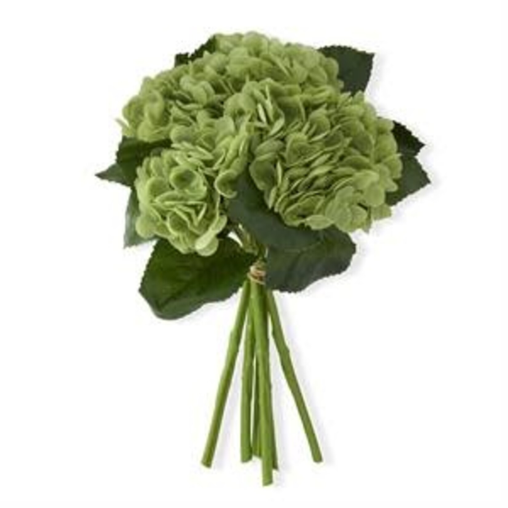 K&K Interiors 13 Inch Green Real Touch Hydrangea Bundle