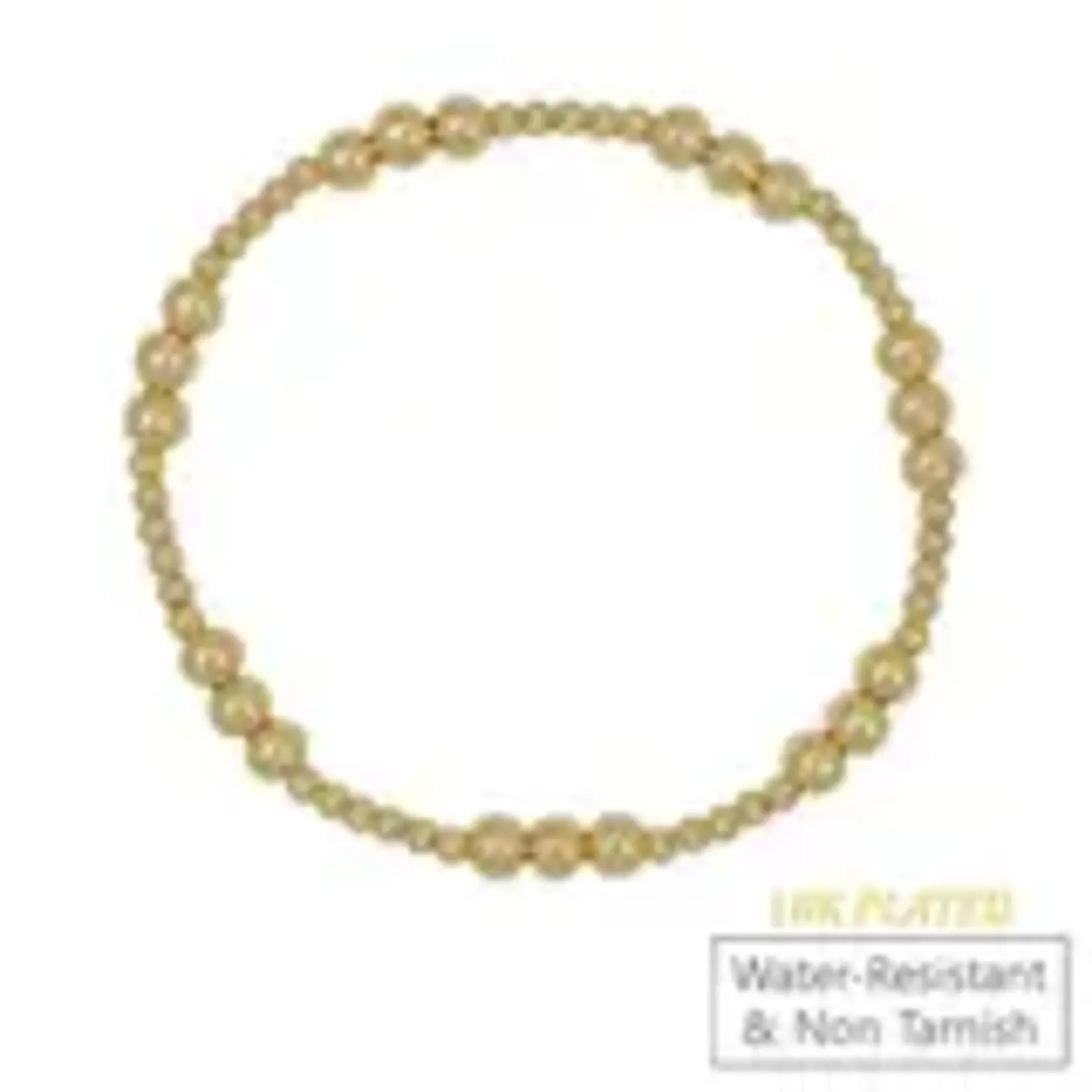 3MM & 5MM 18Kt. Gold Beaded Waterproof NON-Tarnish Stretch Bracelet