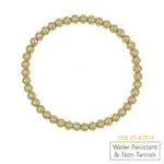5 MM 18KT. Gold Beaded Waterproof Non Tarnish Stretch Bracelet