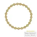 6 MM & 4MM 18KT. Gold Beaded Waterproof Non-Tarnish Stretch Bracelet