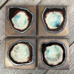 Dock 6 Pottery Coaster Set/4 Bronze