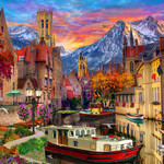 Vermont Christmas Company European Canal Jigsaw Puzzle 1000 piece