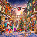 Vermont Christmas Company Downtown Christmas Jigsaw Puzzle 1000 piece