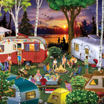 Vermont Christmas Company Vintage Campers Jigsaw Puzzle